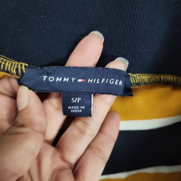 Tommy Hilfiger Blue and Yellow Color Block Thick Stripe Skirt - Picture 3 of 10